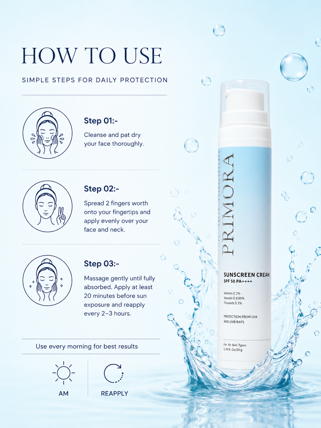 Sunscreen Cream SPF 50 PA++++