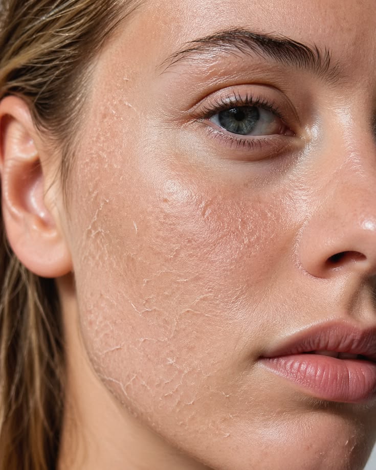 Before skincare transformation